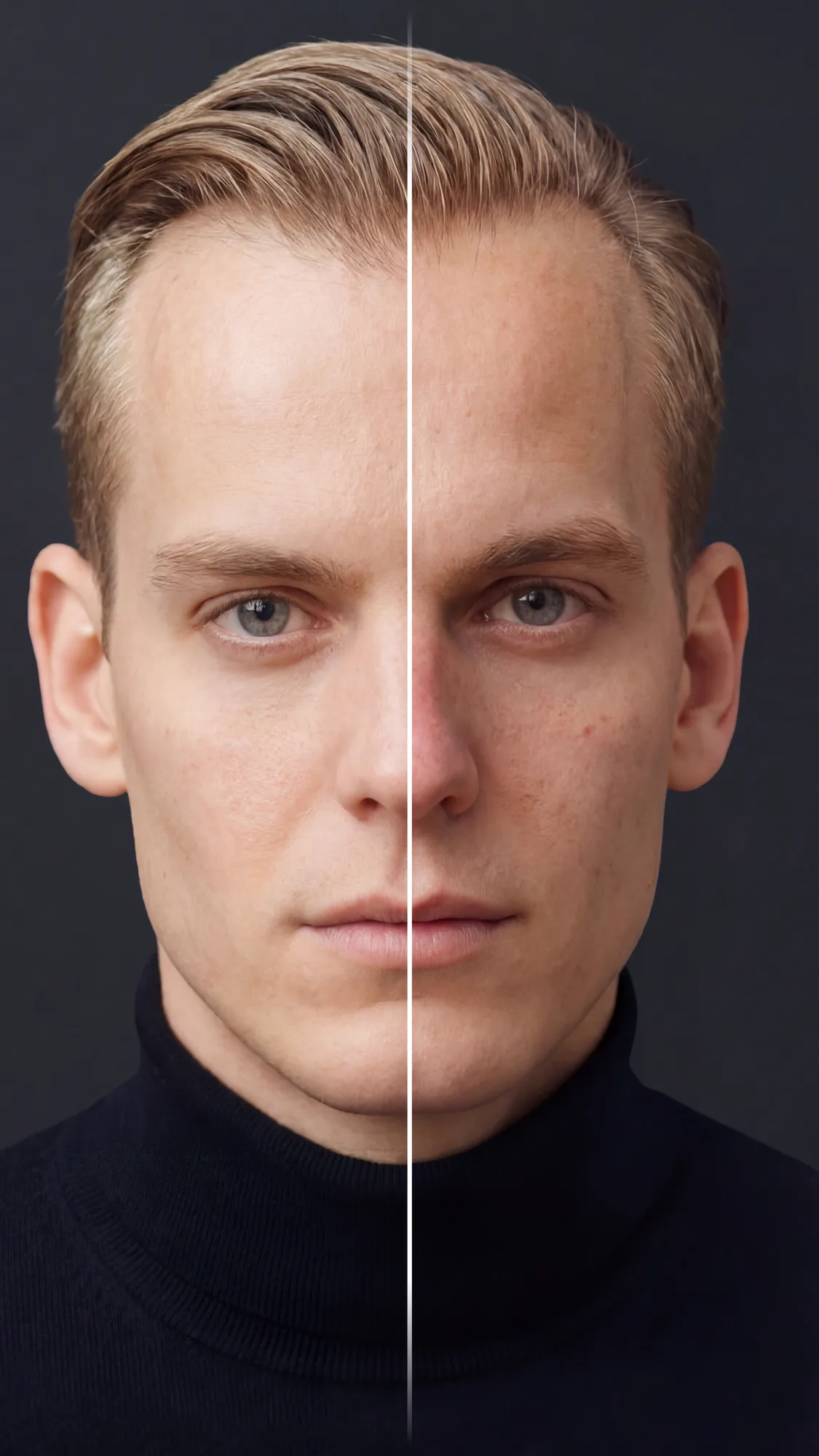 Dr. Timm Golueke Aging Simulation. AI identity and age progression, created in Dubai by Aleksandar Pasaric.