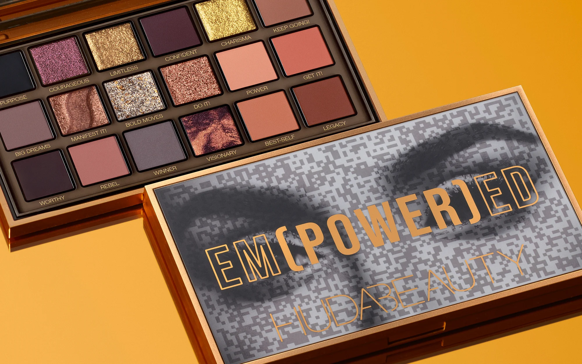Huda Beauty Empowered. Product photography for Huda Beauty, photographed in Dubai by Aleksandar Pasaric.