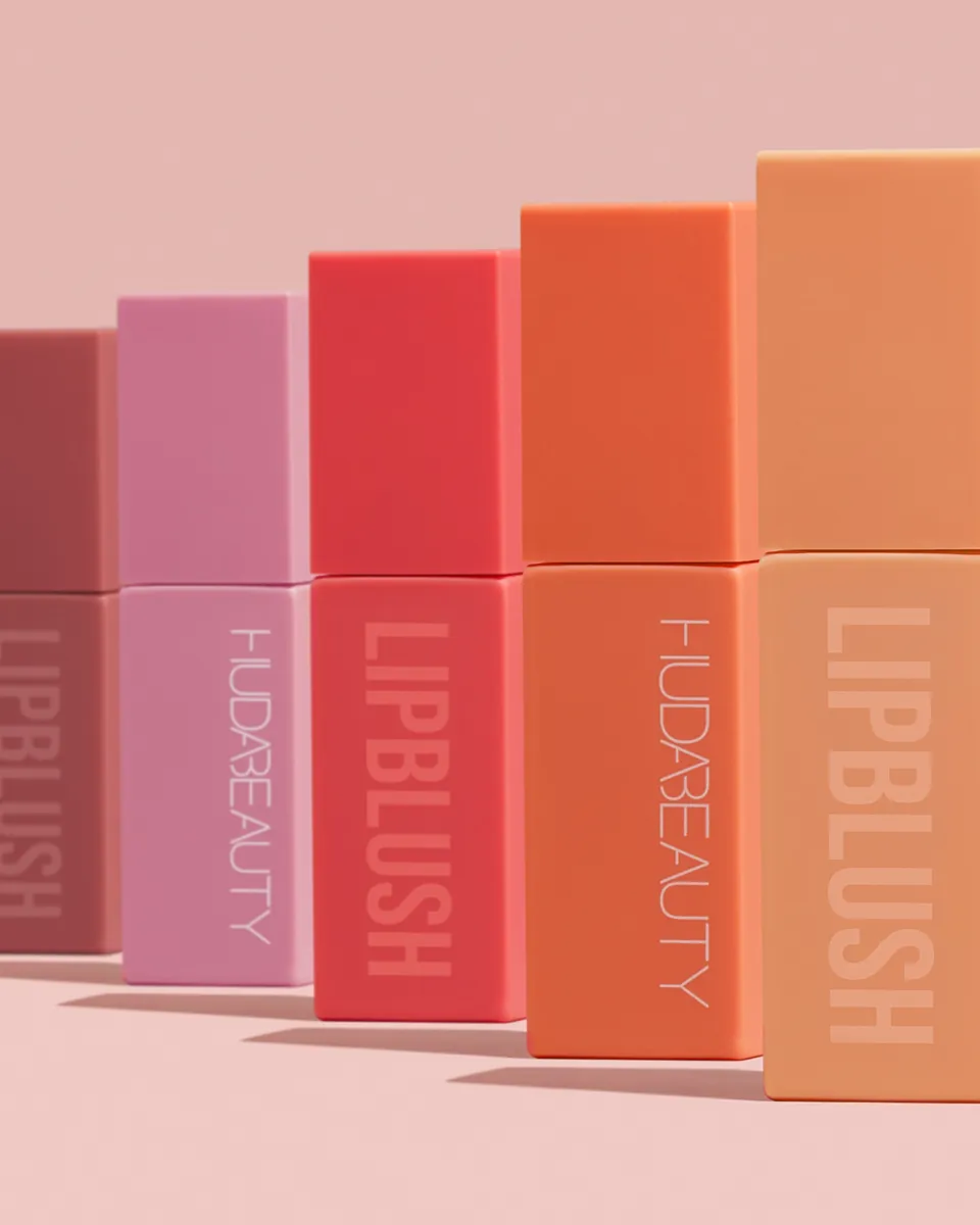 Huda Beauty Lip Blush product photography by Aleksandar Pasaric