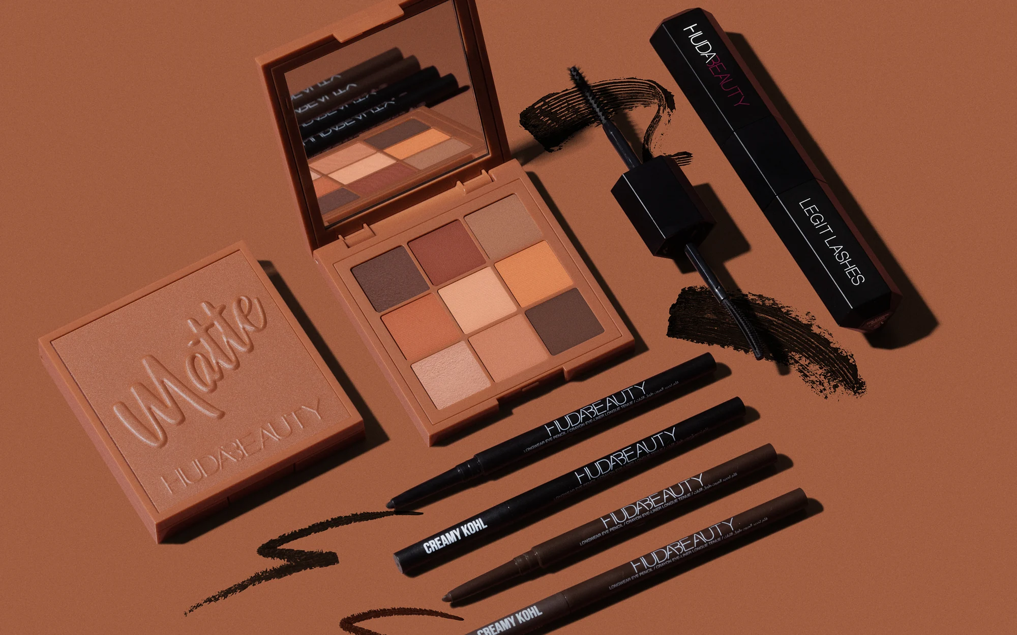 Huda Beauty Matte Obsessions. Product photography for Huda Beauty, photographed in Dubai by Aleksandar Pasaric.