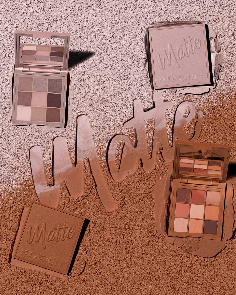 Huda Beauty Matte Obsessions product photography by Aleksandar Pasaric